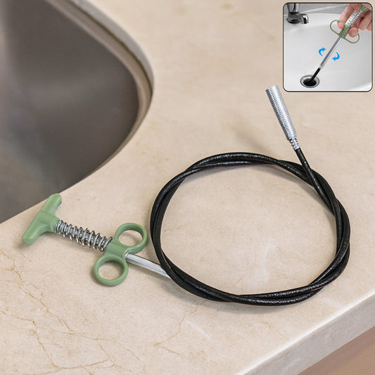 Flexible Spring Drain Cleaning Tool With Hand Grip (1 Pc 157 Cm)