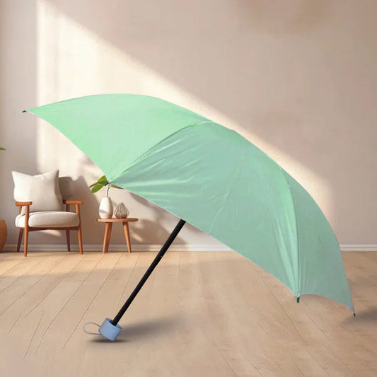 8564 3 Fold Manual Open Umbrella Windproof Sunproof Rainproof With Sturdy Steel Shaft Easy To Hold Carry Umbrella For Women Men Kids (1 Pc)