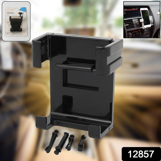 12857 Smartphone Car Phone Holder Car Air Conditioning Vent Phone Holder, Holder Stand for Mobile Phone Cellphone GPS, Dashboard Bracket for Car (1 Pc)