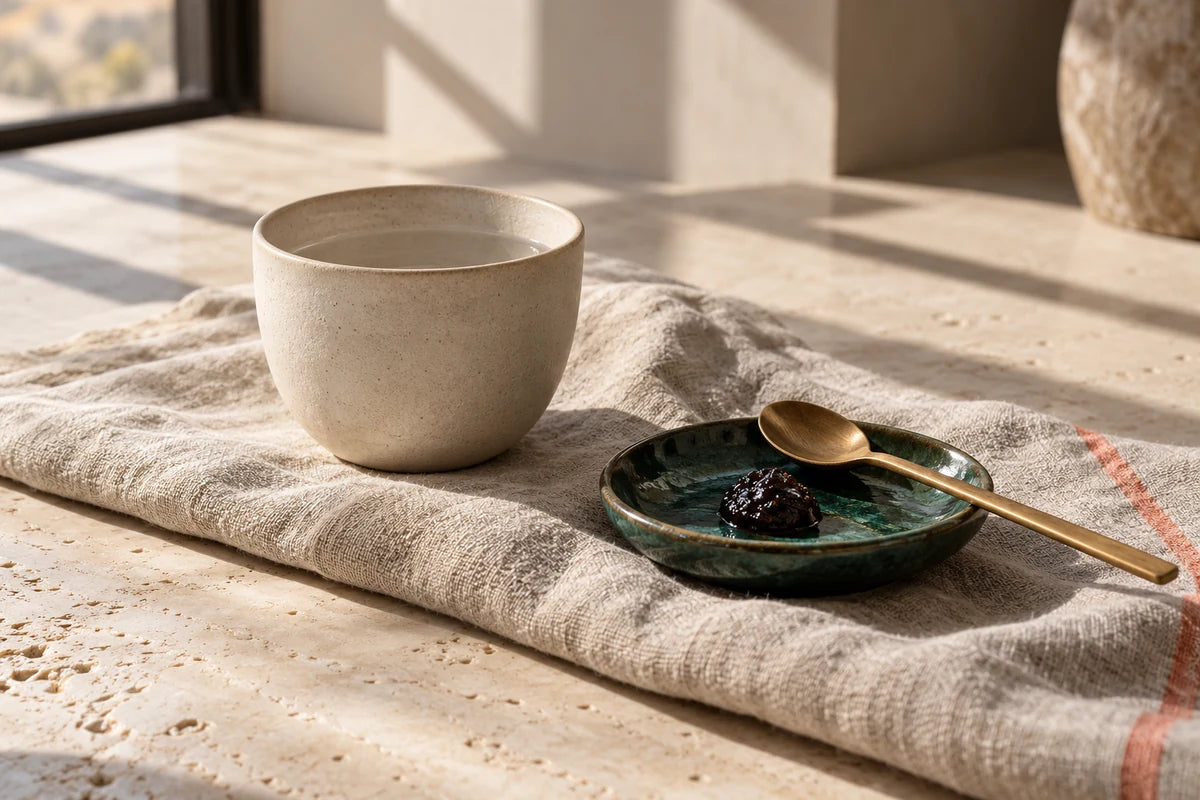 A ceramic cup and daily ritual still life