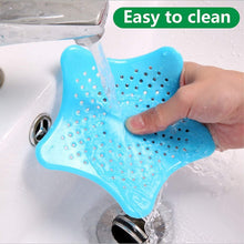 Star Shape Suction Cup Kitchen Bathroom Sink Drain Strainer Hair Stopper Filter, Star Shaped Sink Filter Bathroom Hair Catcher, Drain Strainers Cover Trap Basin (1 Pc)