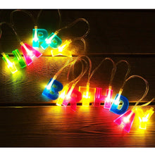 Decoratives Plastic Happy Birthday 13 LED Letter Battery Operated String Lights, Outdoor String Lights (Multicolour)