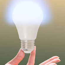 LED bulb with a white light beam.