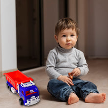 Friction-powered toy truck