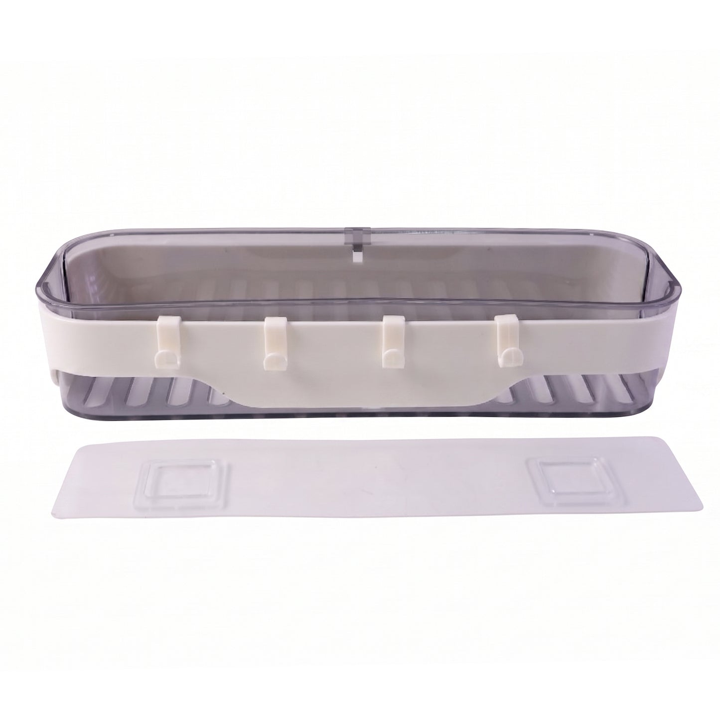 Stylish Bathroom Wall Shelf  1 Pc Multi-purpose Storage Organizer With Hooks