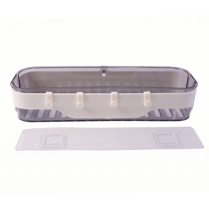 Stylish Bathroom Wall Shelf  1 Pc Multi-purpose Storage Organizer With Hooks