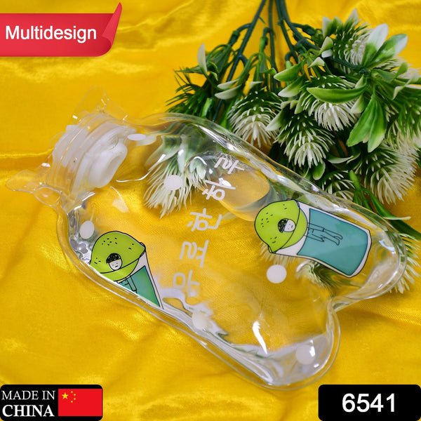 Transparent hot water bag