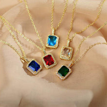 Stone Pendant Necklace Chain Set With Earrings (1 Set  Mix Color  Design)