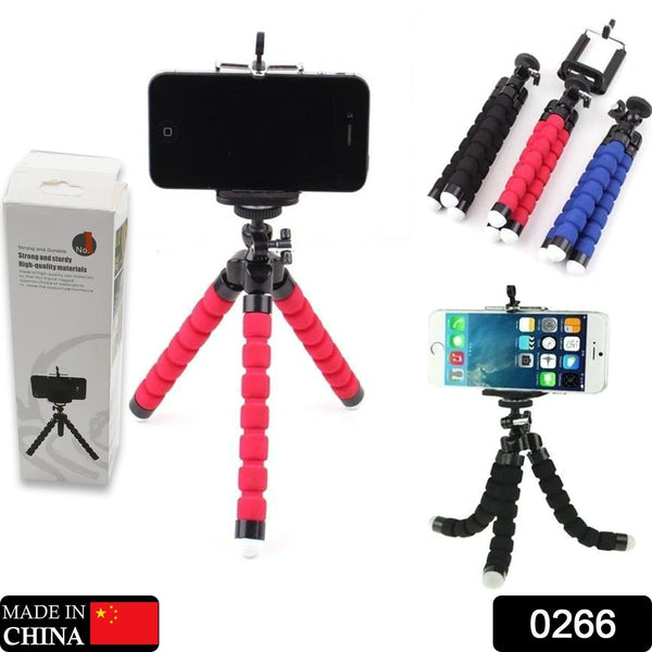 Portable Mini Octopus Tripod Stand with Phone Holder for Live Selfie, Mobile Phone Portable and Adjustable Stent