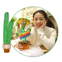 Plush dancing cactus toy with cheerful expressions