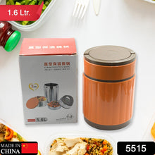 Stainless steel thermos with vacuum insulation for food