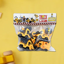 Kids' construction vehicle toy set with multiple pieces.