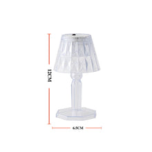 6610 2in1 Transparent Mini Crystal Table Lamp With Reflection Light
