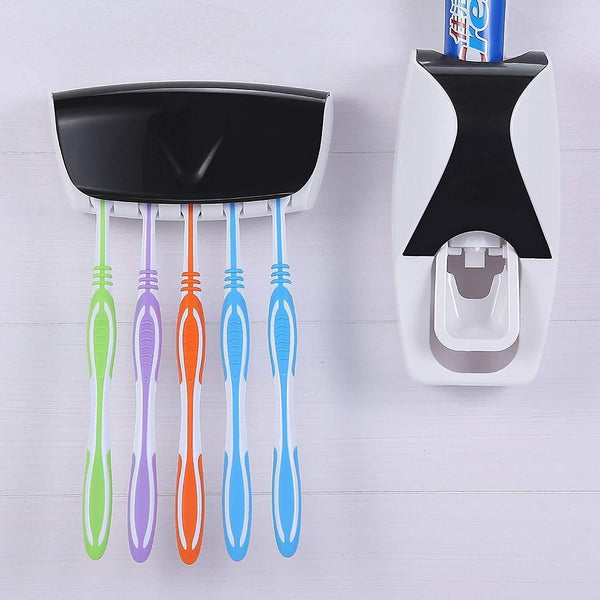 Toothpaste dispenser with toothbrush