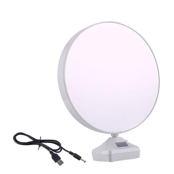 0860 Plastic 2 In 1 Mirror Come Photo Frame With Led Light