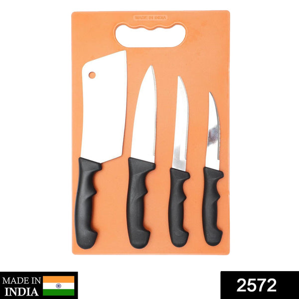 Chopping Board With Knife Set (Pack Of 5)