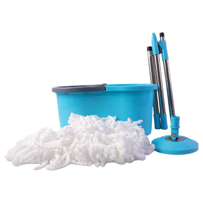 360 Degree Spin Mop Bucket Set With Adjustable Stainless Steel Handle (1 Set)