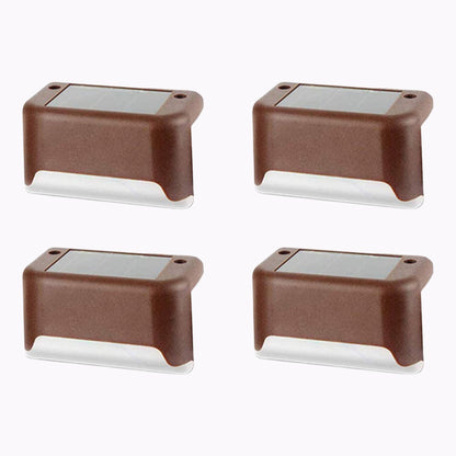 9412 Solar Decorative Lights Waterproof Durable Garden Atmosphere Lights Stair Lights Railing Lights Step Steps Lights For Outdoor Patio Courtyard Stair Step Fence Patio Stairsyard Garden Pathway ( 4 Pc Set)