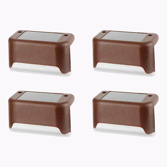 9412 Solar Decorative Lights Waterproof Durable Garden Atmosphere Lights Stair Lights Railing Lights Step Steps Lights For Outdoor Patio Courtyard Stair Step Fence Patio Stairsyard Garden Pathway ( 4 Pc Set)