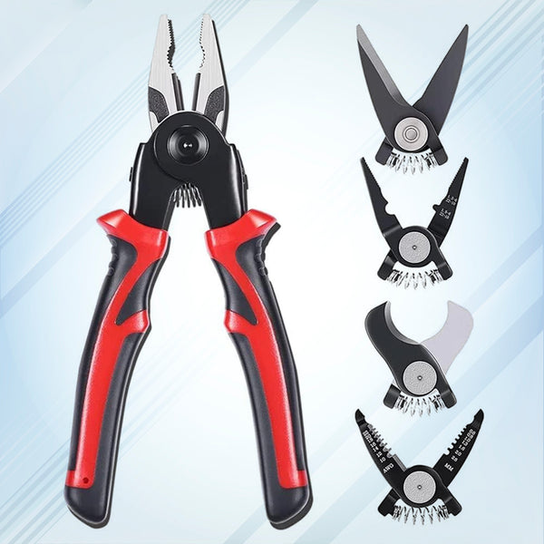 5 In 1 Wire Stripper Pliers Set Soft Grip Anti-slip Alloy Steel Cutting Gripping Stripping