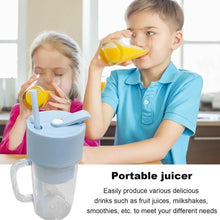 Portable Crusher Juicer With Handle  Straw Usb Rechargeable 6 Blades (420 Ml)