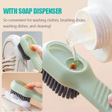 17928 Multifunctional Scrubbing Brush With Liquid  Soap Dispenser Cleaning Brush With Liquid  Soap Dispenser Shoe Brush For Cleaning Cloth Cleaning Brush With Handleliquid Shoe Brush For Shoe Clothes (1 Pc)