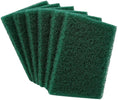 Pack of 6 aqua green scrub sponges for kitchen cleaning.