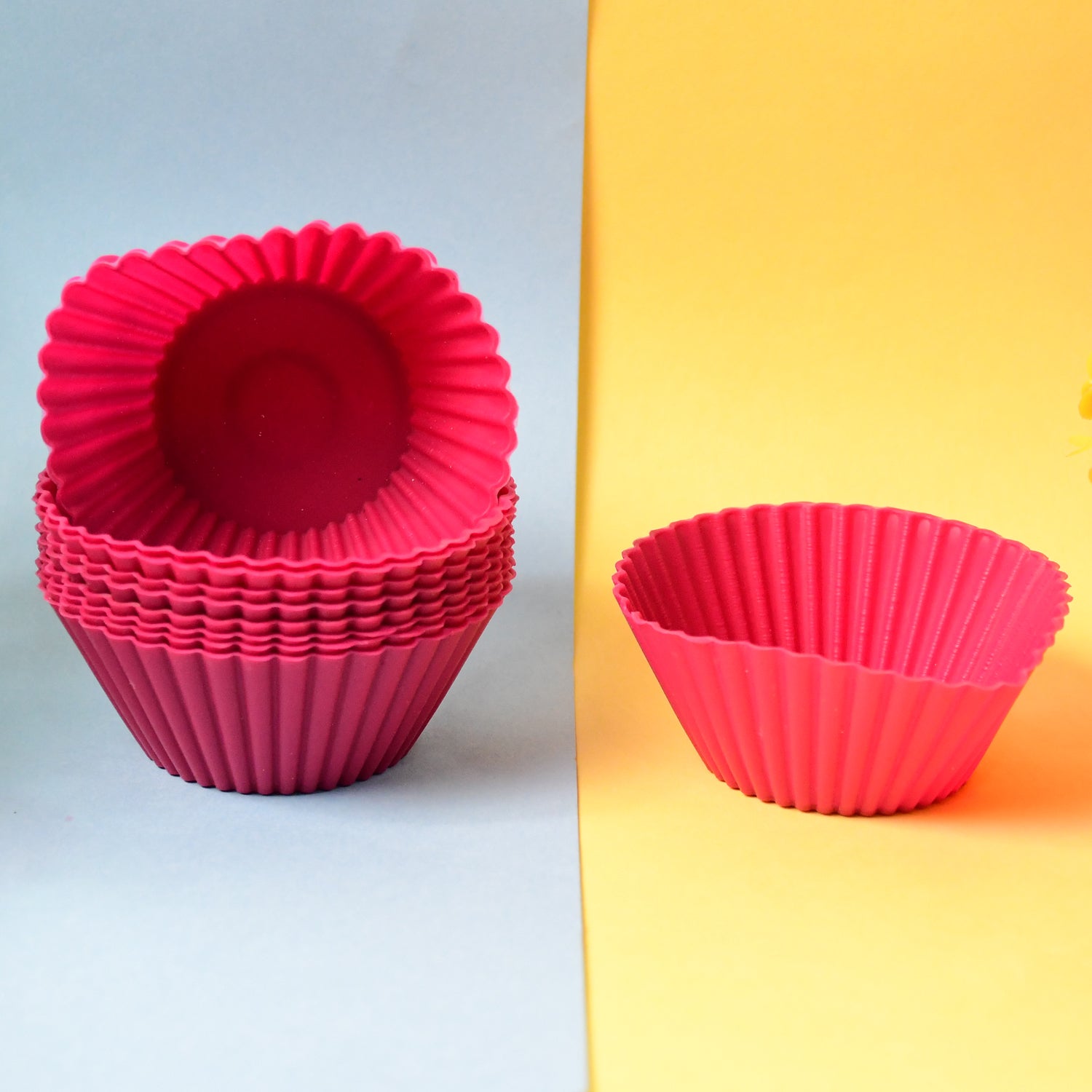 Silicone Cup Cake Mould (10 Pcs Set)
