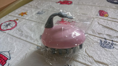 Hair care brush with silicone scalp massager