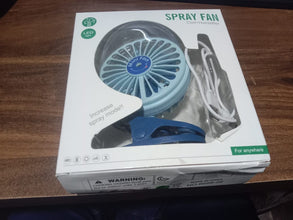 17930 Portable Clip-on Fan Battery Operated With Light  Spray Small Yet Powerful Usb Table Fan 3-speed Quiet Rechargeable Mini Desk Fan 360 Rotation Personal Cooling Fan For Home Office Camping
