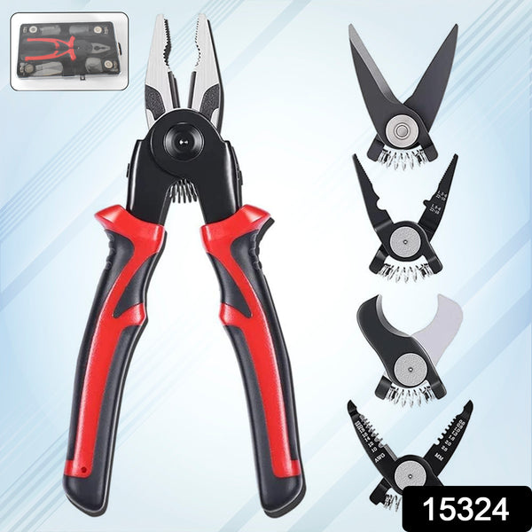 5 In 1 Wire Stripper Pliers Set Soft Grip Anti-slip Alloy Steel Cutting Gripping Stripping