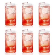 2343 Heavy Unbreakable Stylish Plastic Clear Look Fully Transparent Glasses Set 330ml (6pcs)