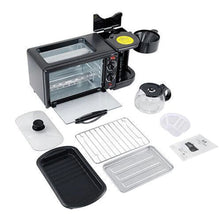 2788 3 In 1 Breakfast Maker Portable Toaster Oven Grill Pan  Coffee Maker Full Breakfast Ready At One Go