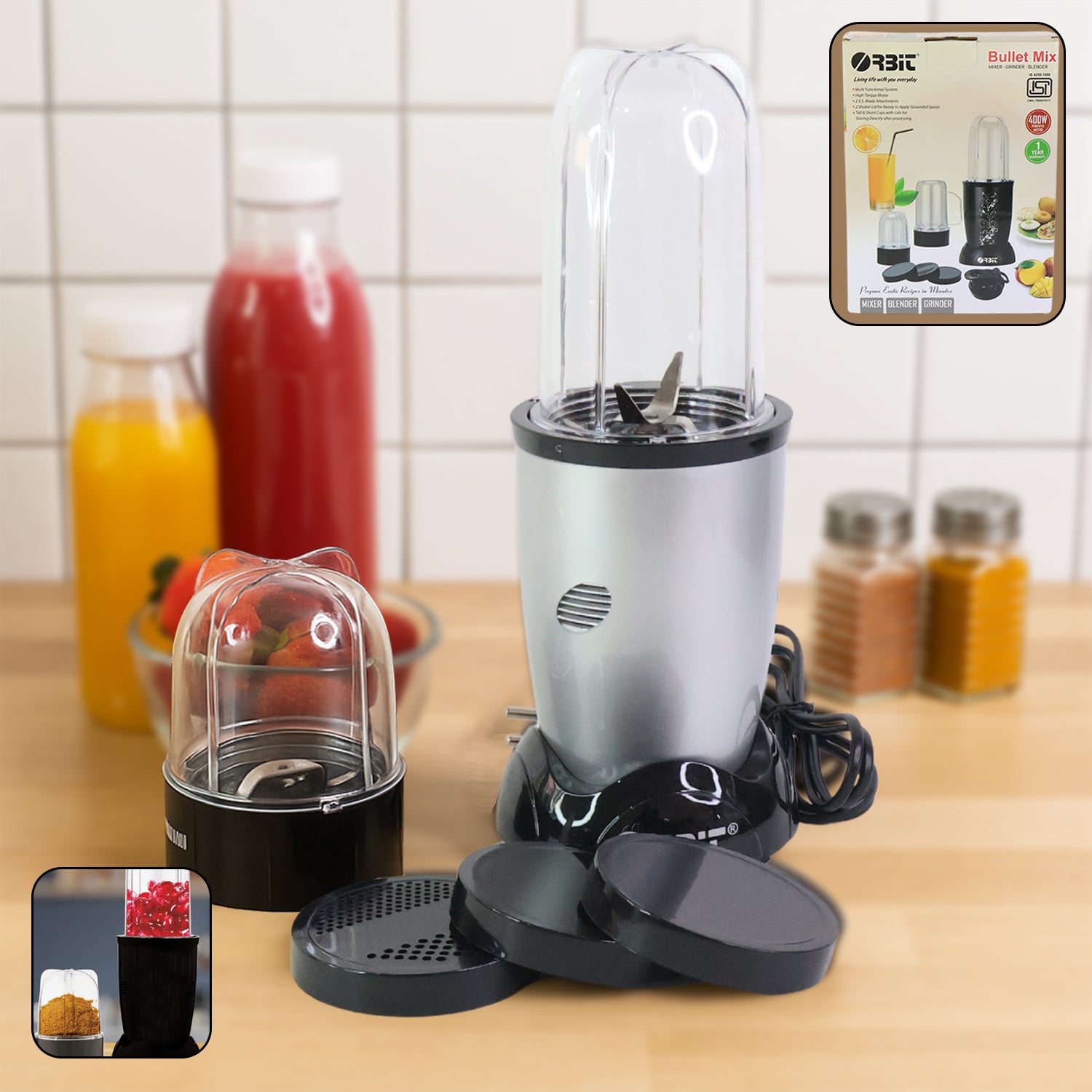 Orbit Multi-purpose Bullet Mixer - 400w With 2 Jar